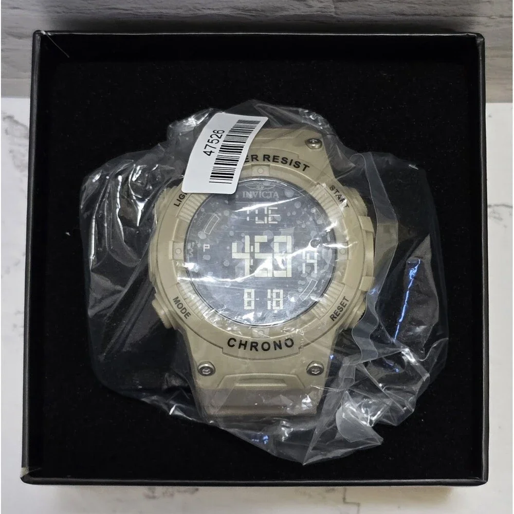 Invicta Racing Burnout Digital Men's Watch 52mm Light Brown 47526 Brand New